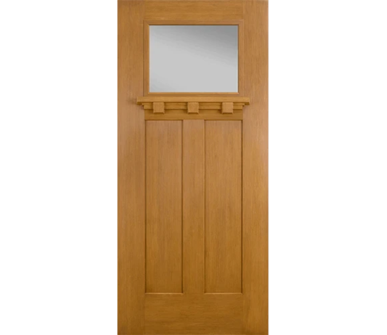 Pittsburgh Craftsman Light Fiberglass Entry Door