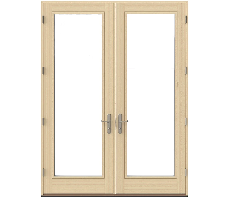 Pittsburgh Pella Lifestyle Series Wood Double Hinged Patio Doors